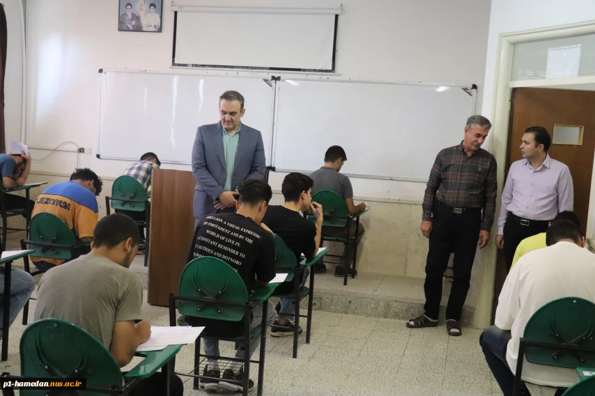 بازدید رییس دانشگاه ملی مهارت استان همدان از روند برگزاری امتحانات پایان ترم