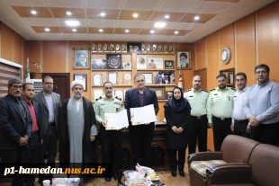 امضای تفاهم نامه توسعه همکاری‌های مشترک با نیروی انتظامی استان همدان 2