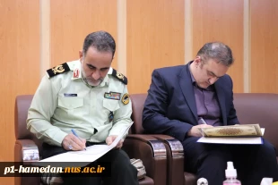 امضای تفاهم نامه توسعه همکاری‌های مشترک با نیروی انتظامی استان همدان 4